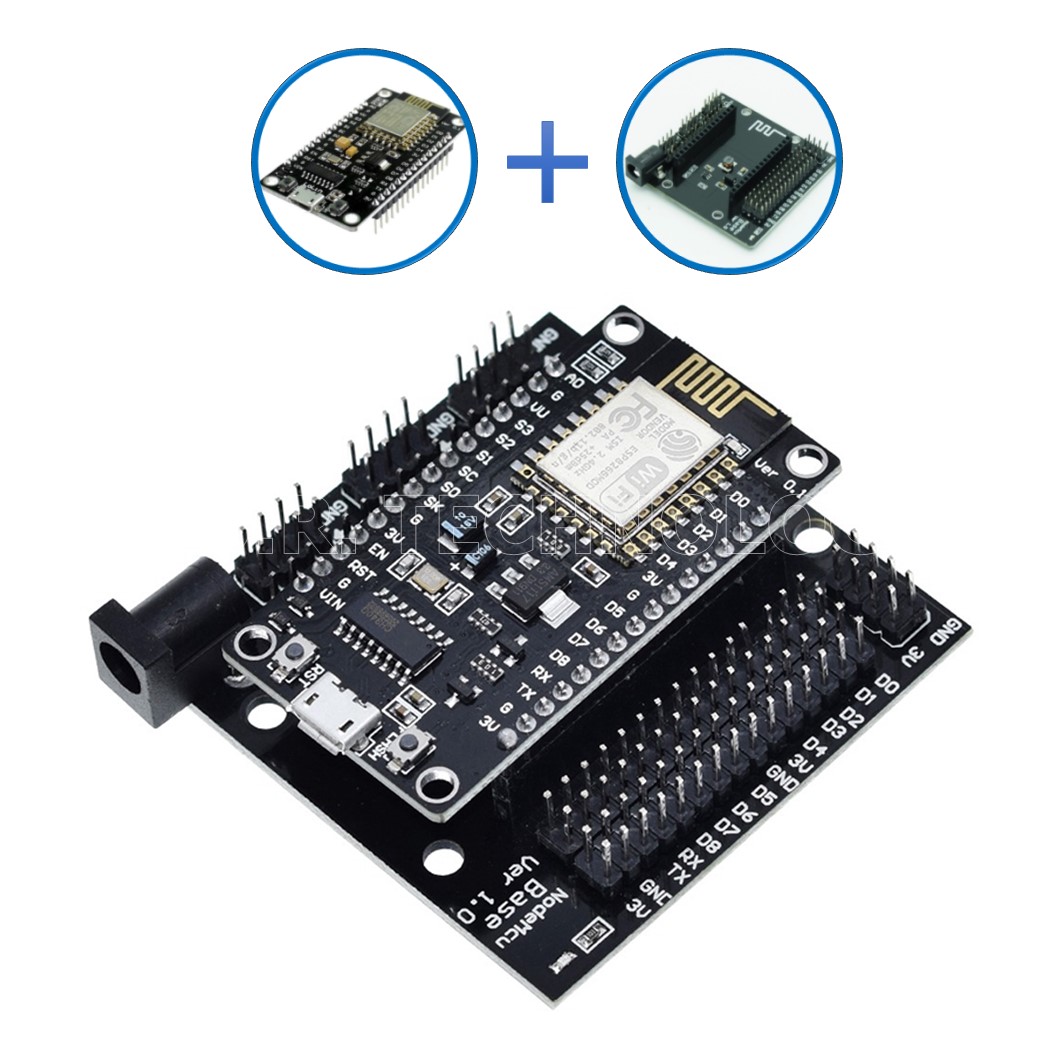 (1ชิ้น) NA226+AB113 โมดูลบอร์ดไร้สาย พร้อมฐานรอง ESP8266 NodeMcu Lua Wifi V3 CH340 + Baseboard