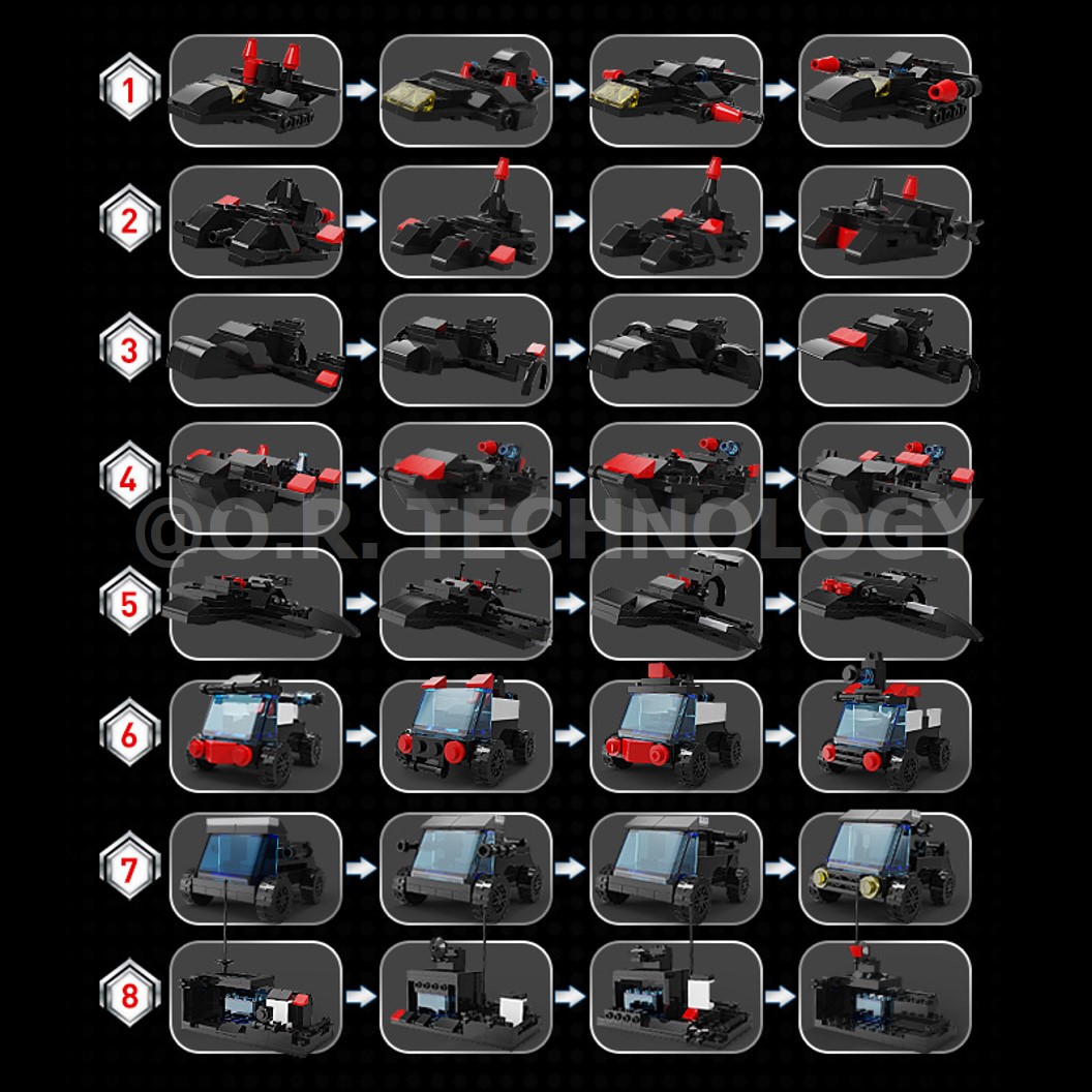 KEEYEE WORLD K96111 ชุดเรียนรู้ เสริมทักษะ S.W.A.T. Vehicle ตัวต่อ STEAM Educational Programmable Robot Kit Building Block