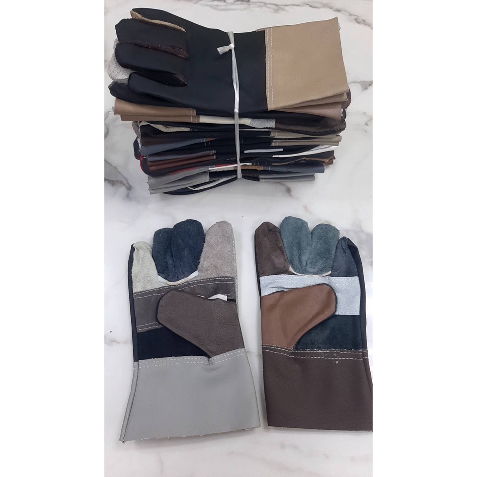 ถุงมือหนังเฟอร์นิเจอร์ รุ่นสั้น, ยาว (ราคารวมแวท) ถุงมือหนังช่างเชื่อม ถุงมือโรงงาน ถุงมืองานจับ