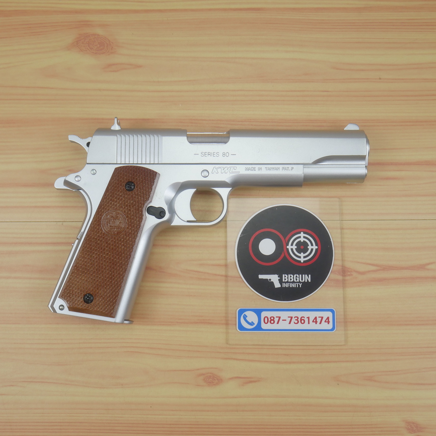 ปืนอัดลมสปริงชักยิงไต้หวัน KWC Colt M1991 A1 Spring Pistol