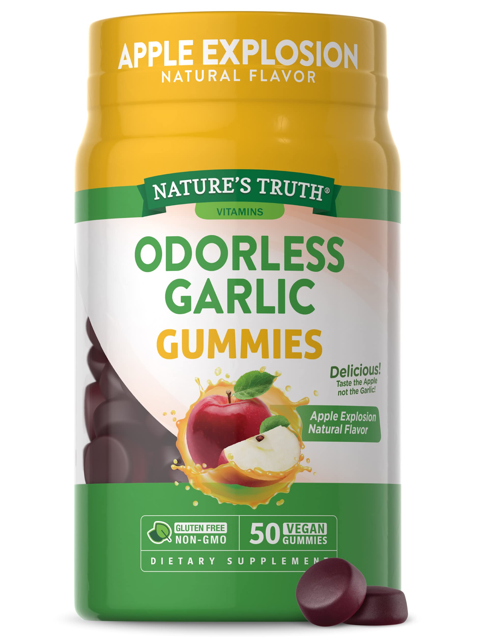 Nature's Truth Odorless Garlic 500 mg 50 gummies สารสกัดกระเทียมแบบกัมมี่ อร่อย ทานง่าย ไม่มีกลิ่นกระเทียม จากอเมริกาค่ะ