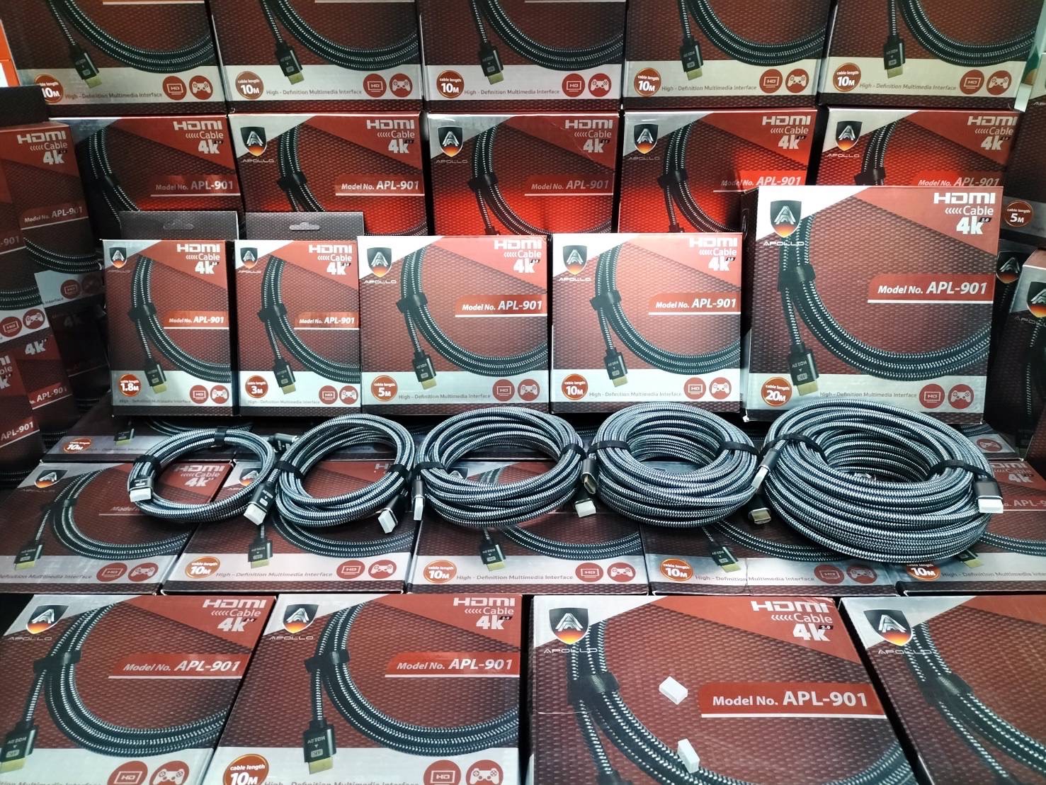APOLLO HDMI Cable 4K V2.0 รุ่น APL901 สายสัญญาณภาพและเสียง