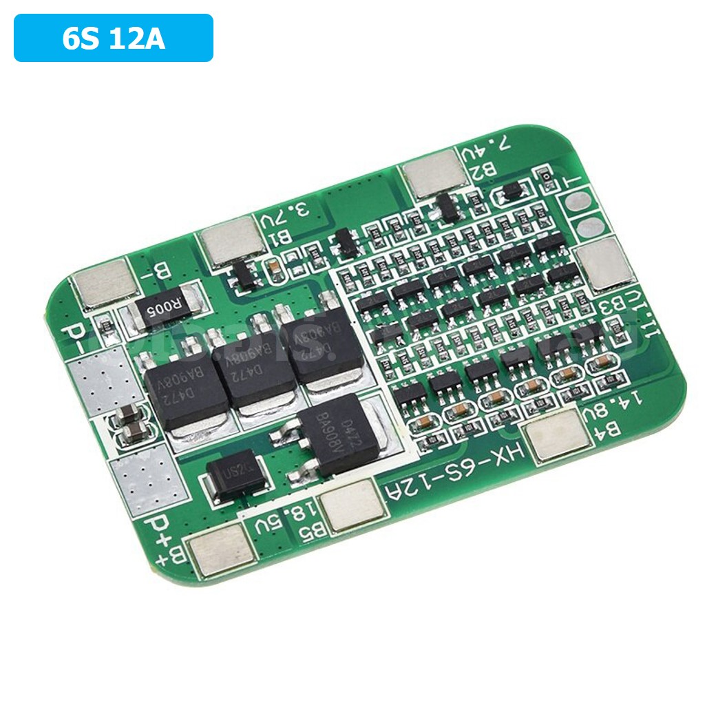 CM661 6S 12A 18.5-22.2VDC โมดูลชาร์จแบตเตอรี่ BMS 6-Series 12A 18650 Lithium Battery Protection Module แบตลิเธียม BW-6S