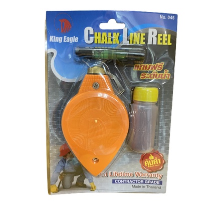 บักเต้าตีเส้น บักเต้า & ระดับน้ำ รุ่นหัวทองเหลือง (ราคารวมแวท) ผงบักเต้า บักเต้าใหญ่ตีเส้น ตีเต๊า เชือกตีแนว เส้นบักเต้า เส้นแดง