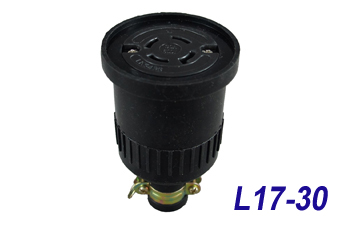 LK5436B Bakelite L17-30C Locking Rubber Cord Connector 30 Amp 600 Volt "LKEW