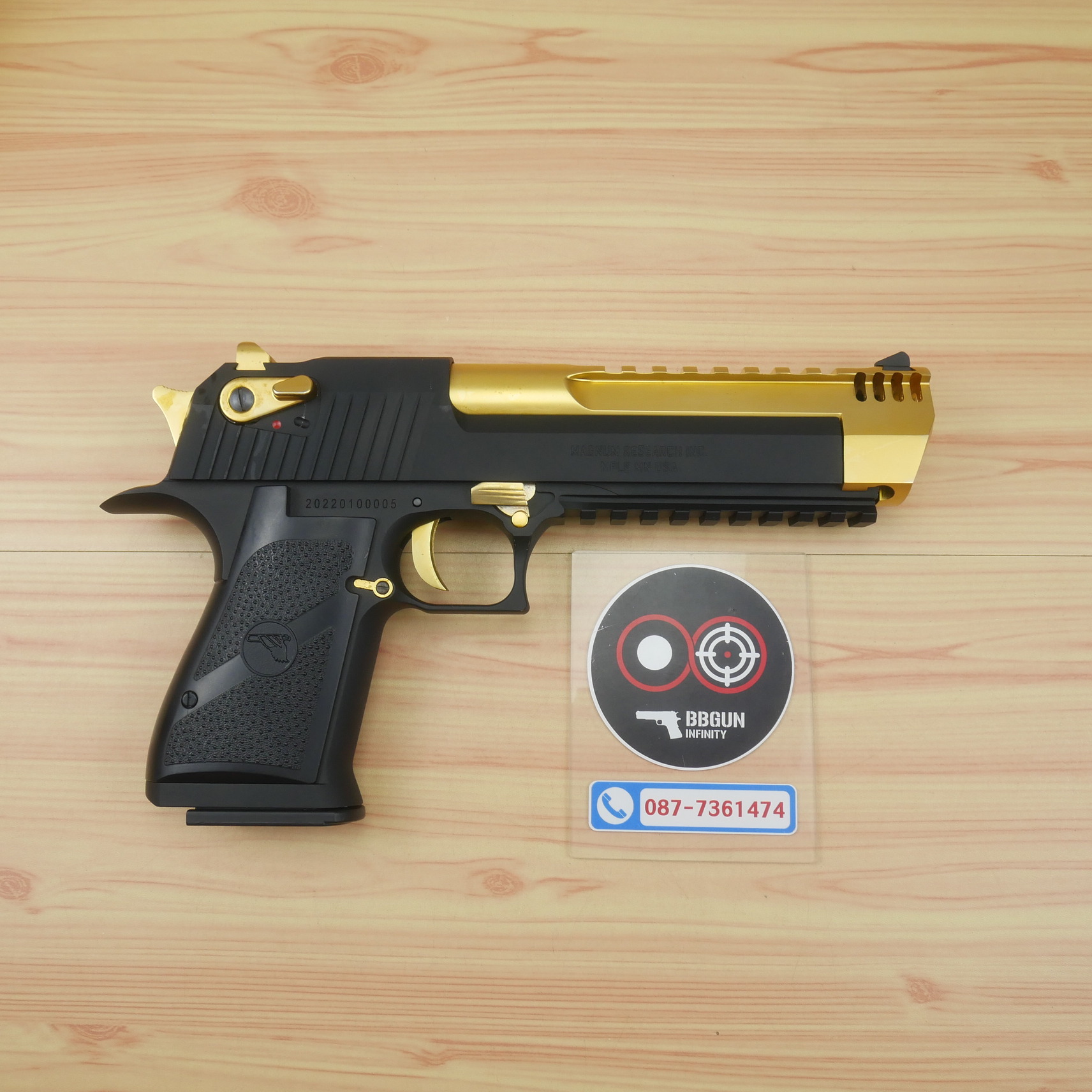 บีบีกันอัดแก๊ส Cybergun Desert Eagle L6 .50 AE GBB BLACK/GOLD BB GUN