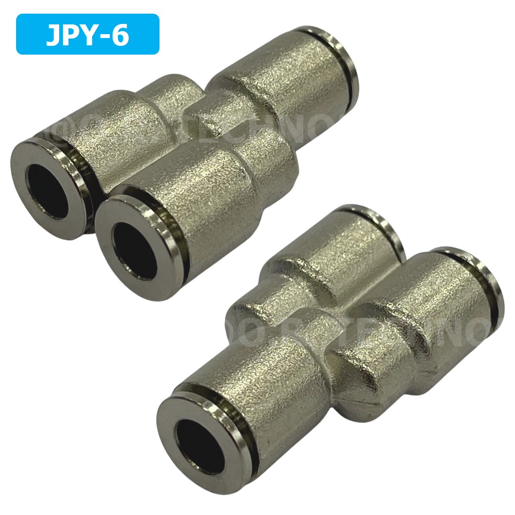(1ชิ้น) JPY-6 ข้อต่อลม สแตนเลส 3ทาง ตัวY STAINLESS 3 Way Air Connector JPY Pneumatic 3 Ways Fitting ข้อต่อลมสแตนเลส สำหรับ สายลม 6x4mm