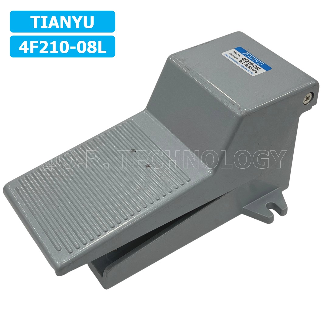 (1ชิ้น) 4F-210-08L เท้าเหยียบลม วาล์วเท้าเหยียบ แบบมีล็อค (self lock) Foot Switch Valve Pneumatic TIANYU 4F210-08L
