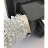 Citylights ท่อลมระบายอากาศ ขนาด 4 นิ้ว 100 mm ยาว 4 m ชนิดอลูมิเนียมฟอยล์ ยืดหยุ่น พร้อม แคมป์รัดท่อ 2 ชิ้น