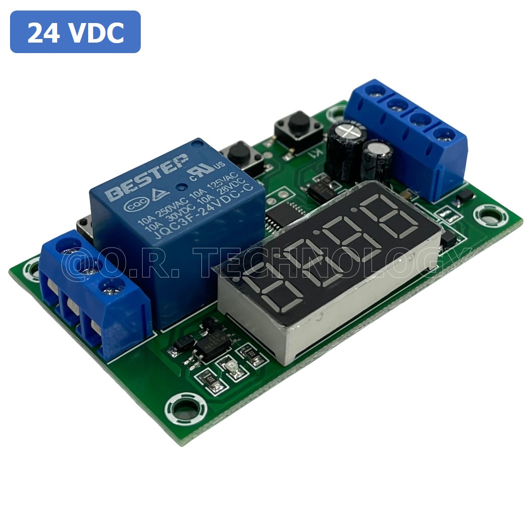 (1ชิ้น) BA296 24VDC 1 Channel Relay Module Delay Timer Control Switch Board YYC-2S โมดูลตั้งเวลา โมดูลปรับเวลา