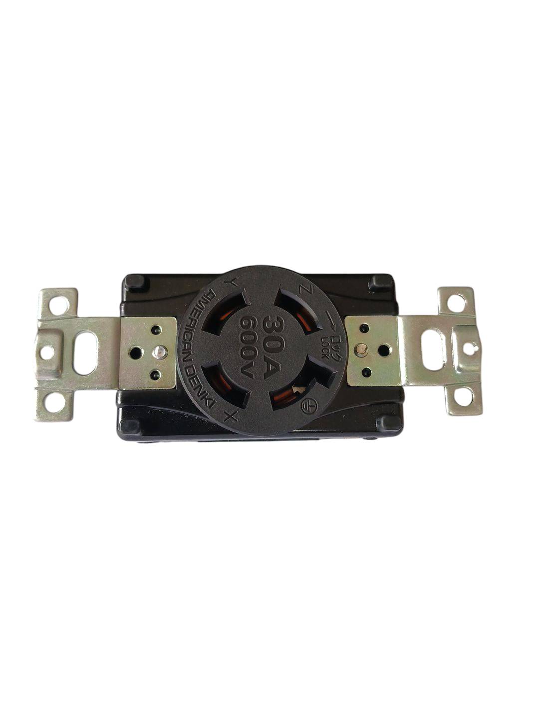 4360 AMERICAN DENKI ปลั๊กตัวเมียฝังขาล็อก 3P 30A 600V