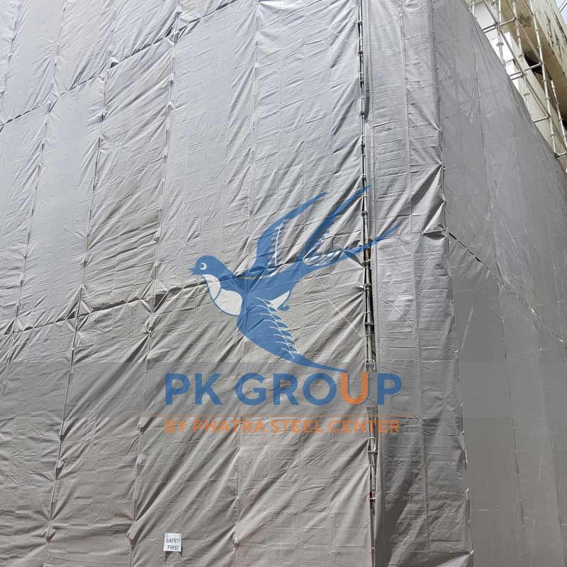 ผ้าใบก่อสร้าง (แบบม้วน) แมชชีท (Mesh sheet) ผ้าใบกันฝุ่น อเนกประสงค์ ขนาด 1.88x50 เมตร 130-370 กรัม