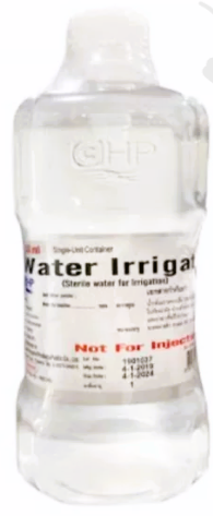 น้ำกลั่นออกซิเจน Sterile Water ขนาด 1000 ml. 1 ลัง (ลังละ 10 ขวด)