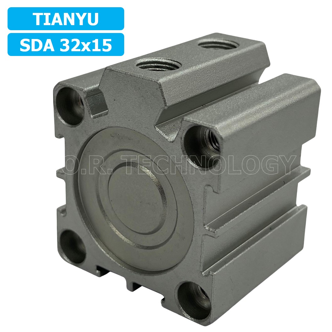 (1ชิ้น) SDA 32x15 กระบอกลมคอมแพค กระบอกลม รุ่นคอมแพค Compact Air Cylinder SDA Series แบบคอมแพค