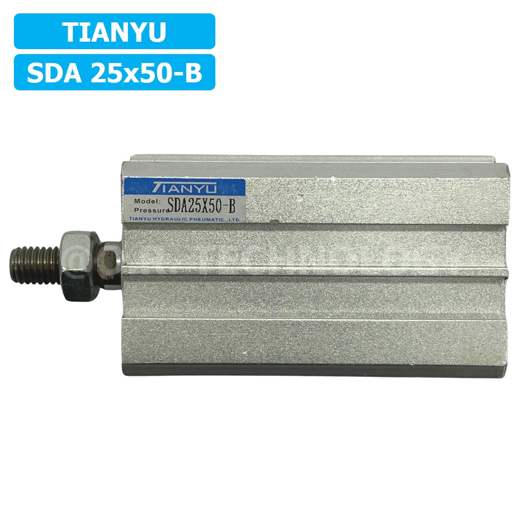 (1ชิ้น) SDA 25x50-B กระบอกลมคอมแพค กระบอกลม รุ่นคอมแพค Compact Air Cylinder SDA Series เกลียวตัวผู้ Male Thread