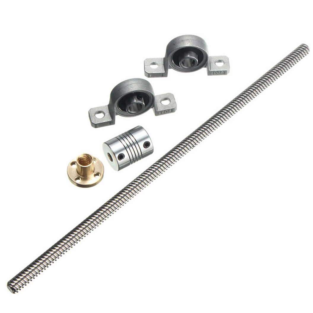 ชุดเพลาแบริ่ง ระยะ 100-500mm T8 Lead Screw 8mm Vertical/Horizontal Kit KFL08 KP08 Bearing for CNC 3D Printer Parts ชุดเพลาลูกปืน สำหรับเครื่องปริ้น 3มิติ