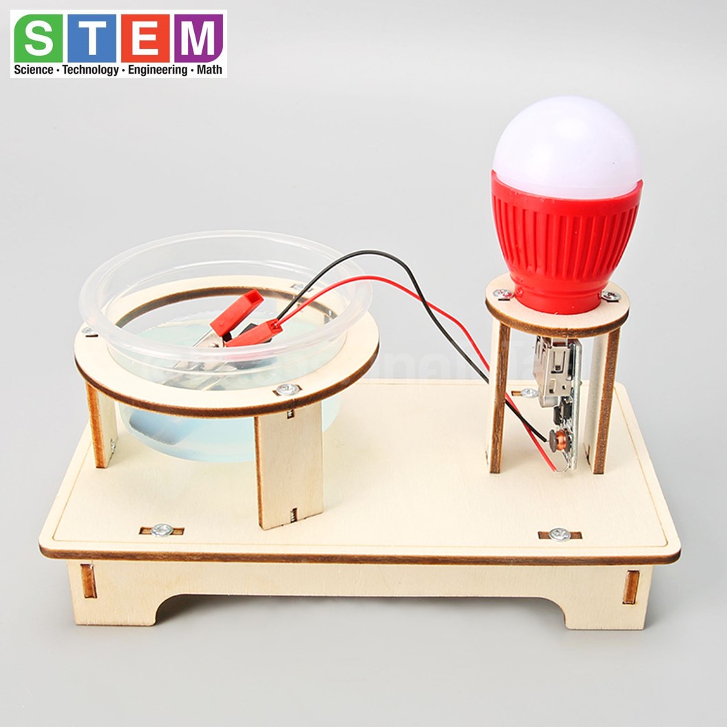 T-M231 ชุดประกอบไม้ ระบบพลังงานน้ำเกลือ Salt Water Generator Wooden Kit STEM Education ของเล่นเสริมทักษะ เสริมพัฒนาการ การเกิดออกซิเดชั่น Oxidation Reaction