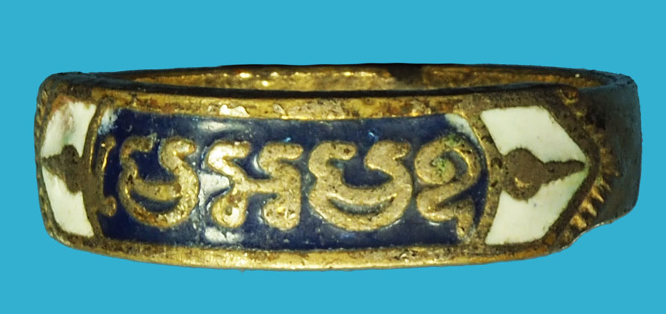 *36969 แหวนลงยา ชุบนิเกิล หลวงพ่อจง วัดหน้าต่างนอก อยุธยา 12