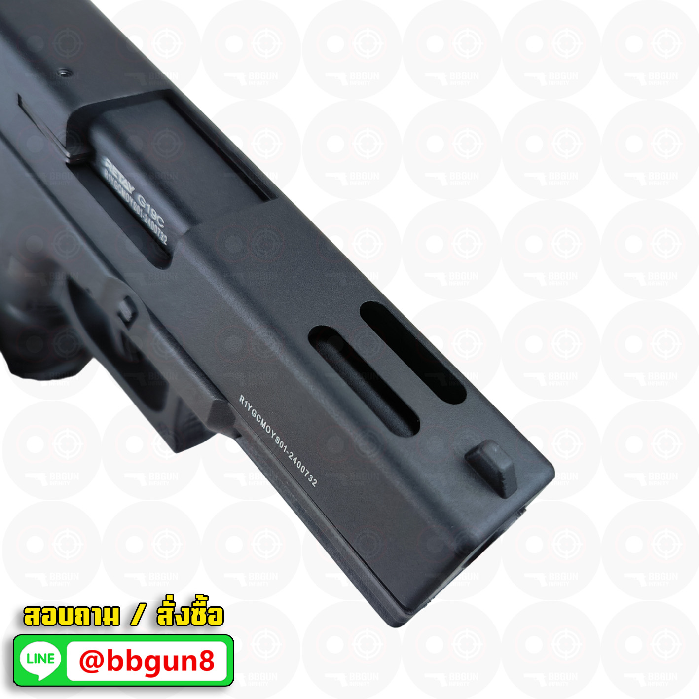 แบลงค์กัน RETAY GLOCK 19C Gen 4 ดำ เจาะพอร์ต BLANKGUN ( 2 แม็กกาซีน + กล่องใส่ปืน)