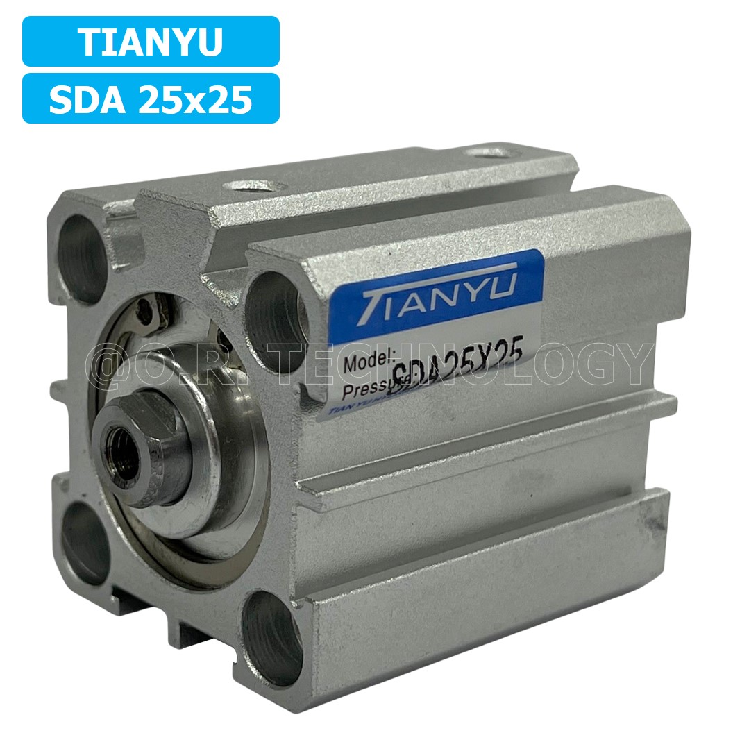 (1ชิ้น) SDA 25x25 กระบอกลมคอมแพค กระบอกลม รุ่นคอมแพค Compact Air Cylinder SDA Series แบบคอมแพค