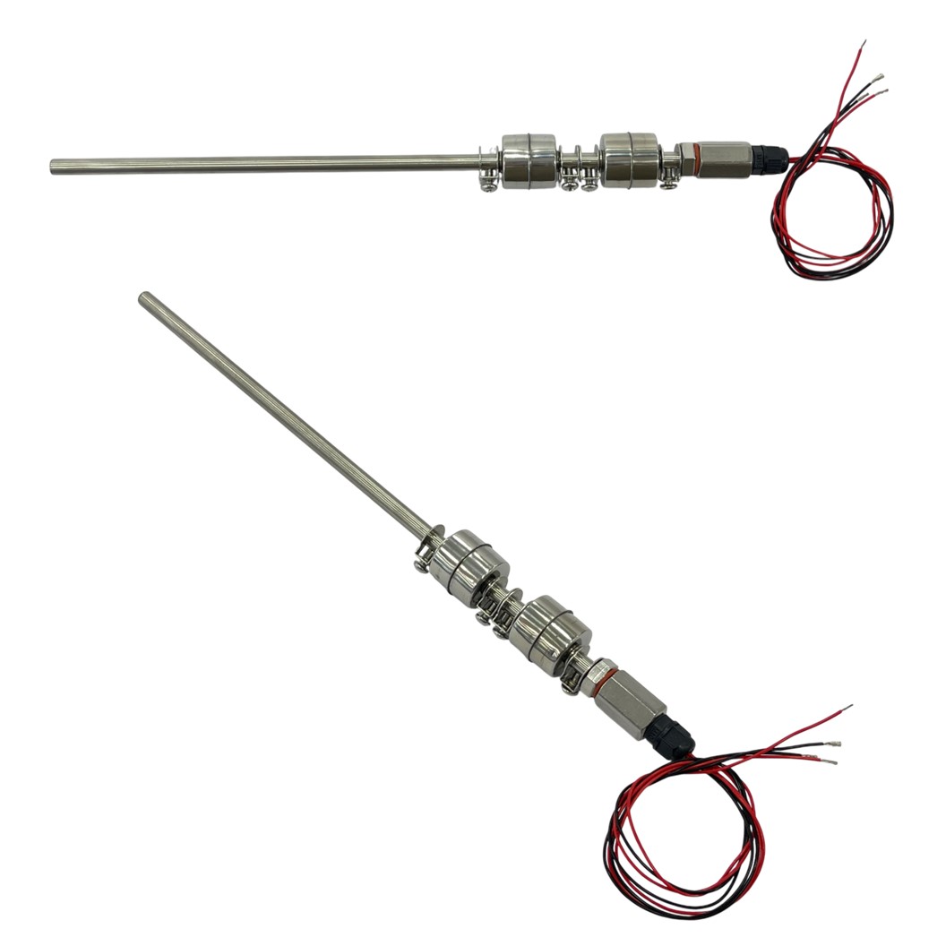 สวิทช์ลูกลอยสแตนเลส เซนเซอร์วัดระดับน้ำ 100-500mm แบบปรับได้/ปรับไม่ได้ Stainless Steel Double Float Level Switch (Adjustable/Fixed) Water level sensor switch