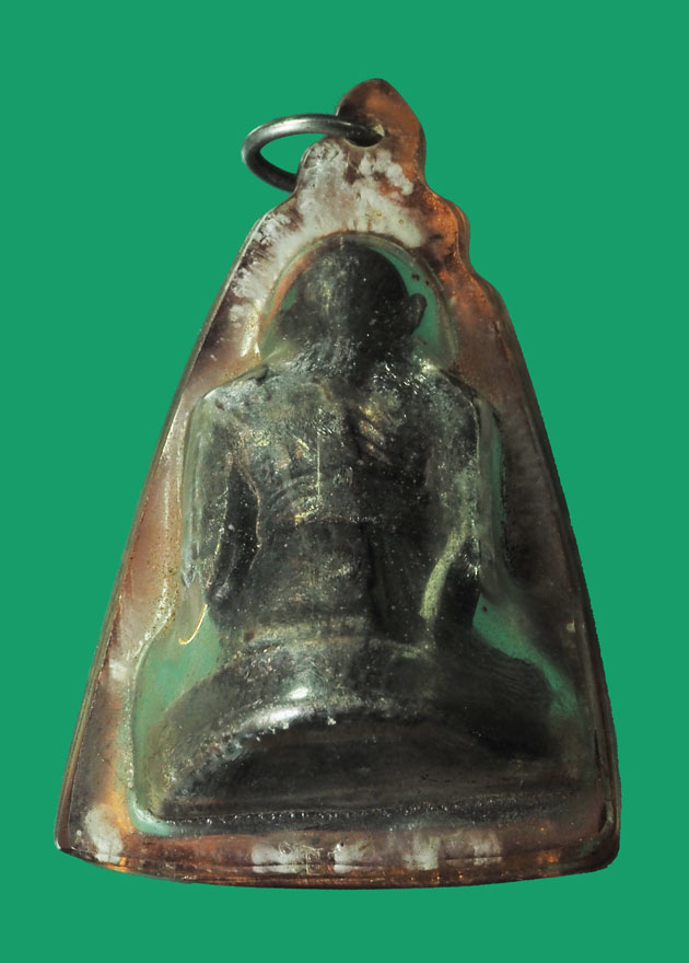 ขายแล้ว*33798 รูปหล่อหลวงพ่อเอีย วัดบ้านด่าน ปราจีนบุรี เลี่ยมพลาสติกเก่า 48