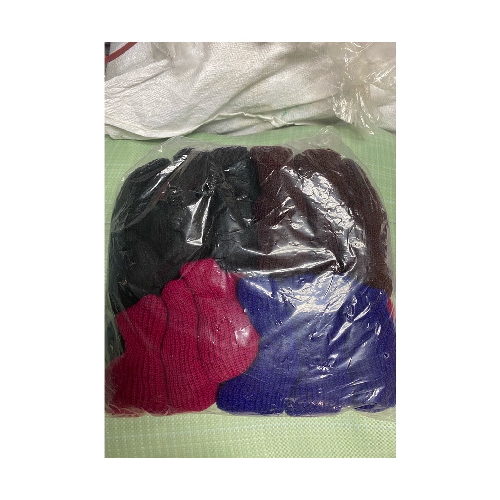 หมวกโม่งไหมพรม ขายส่ง (แพค: 12อัน)(ราคารวมแวท) คลุมหน้า กันแดด โม่งกรีดยาง {2804004901}