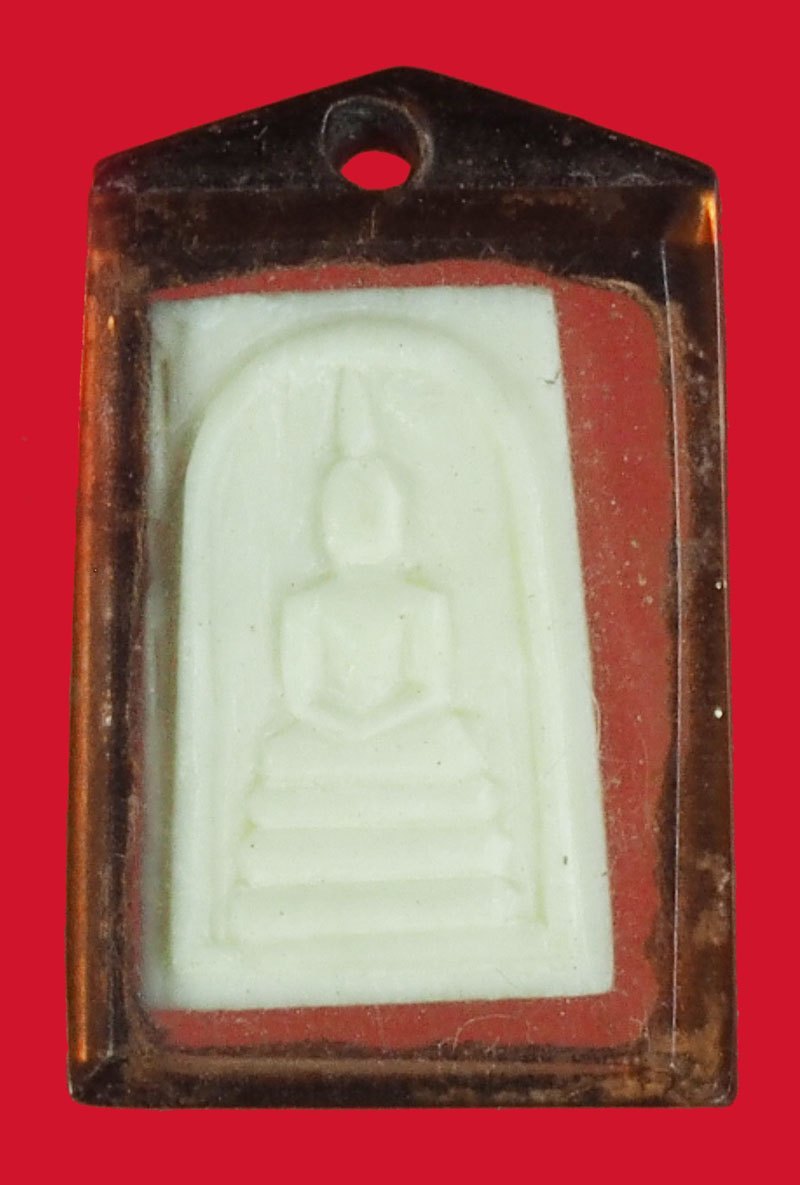 *40357 พระสมเด็จแกะ เลี่ยมพลาสติดเก่า หลายปีไม่ทราบที่และปีสร้าง 12