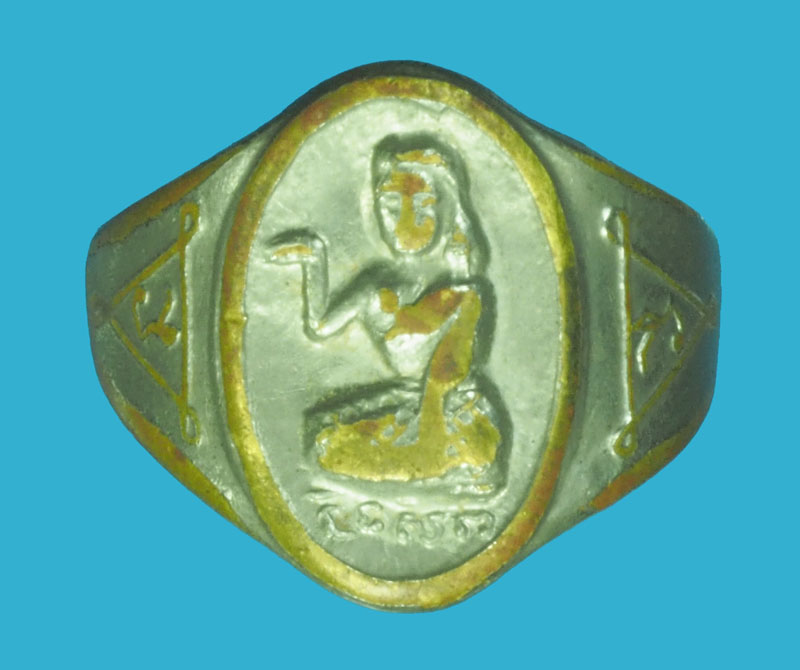 ขายแล้ว*38874 แหวนนางกวัก ข้างยันต์ หลวงพ่อกวย วัดโฆษิตราราม ชัยนาท ชุบนิเกิล 12