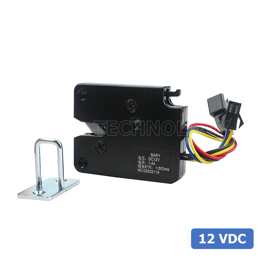 (1ชิ้น) GD039 กลอนประตูไฟฟ้า กลอนไฟฟ้า 12VDC 1.4A Small Locker Electromagnetic Lock SARY ขนาด 50*40*10mm Black XG-07E