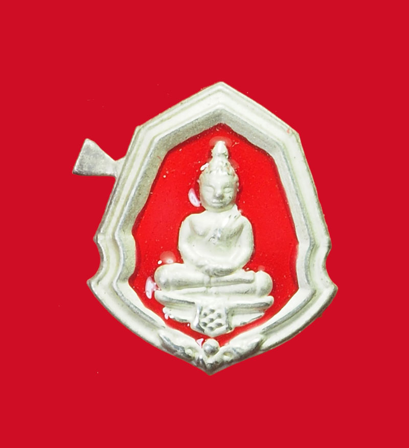 *31972 เหรียญลงยาพระพุทธโสธร วัดโสธรวรวิหาร ไม่ทราบปี เนื้อเงิน 25