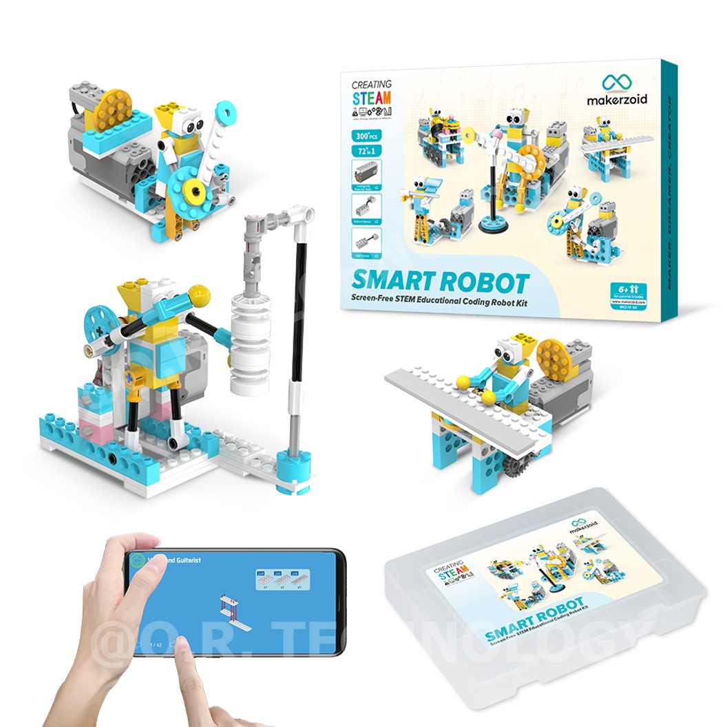 Makerzoid MKZ-PF-SD SMART ROBOT STEAM Educational Programmable Robot Kit ชุดเรียนรู้ ตัวต่อ เสริมทักษะ หุ่นยนต์ โรบอท Coding kit ส่งเสริมการเรียนรู้