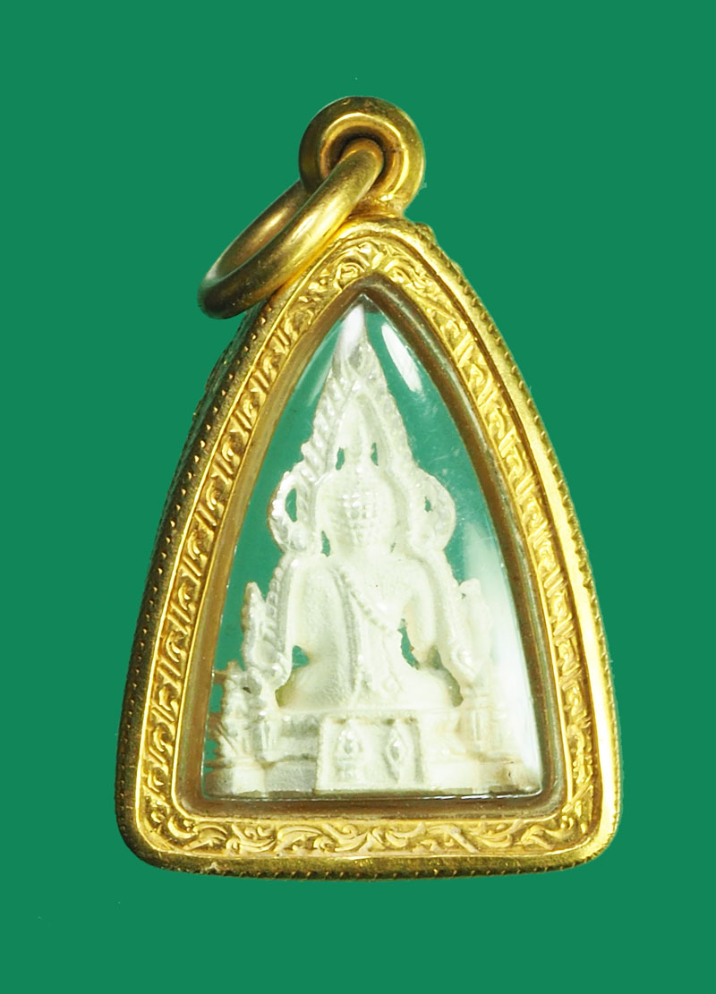 ขายแล้ว*32250 พระพุทธชินราช พิษณุโลก ไม่ทราบปี เนื้อเงิน เลี่ยมกรอบทองคำ 54