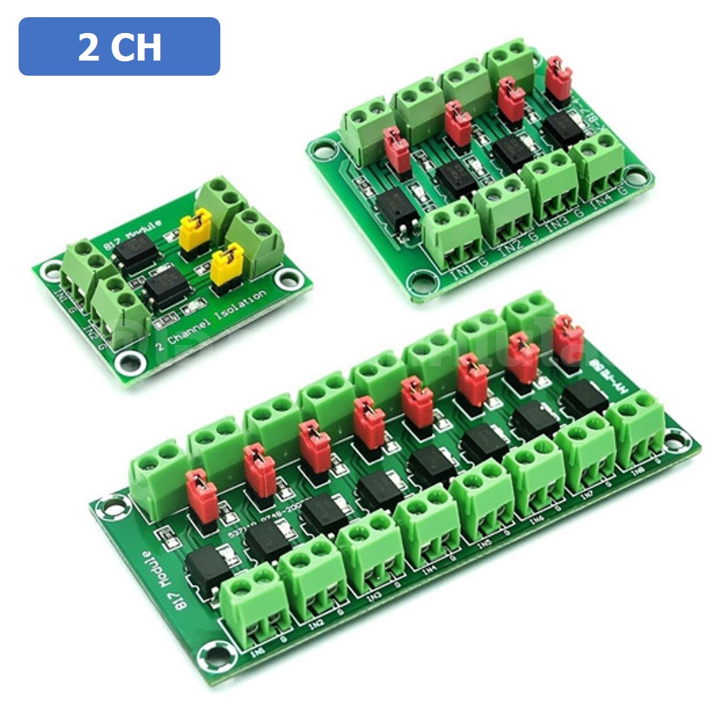 CM003 PC817 โมดูลควบคุมแบบแยกกราวน์ 2 ช่อง 2 Channel Optocoupler Isolation Optical module ออปโต้คัปเปอร์ 3.3-5V