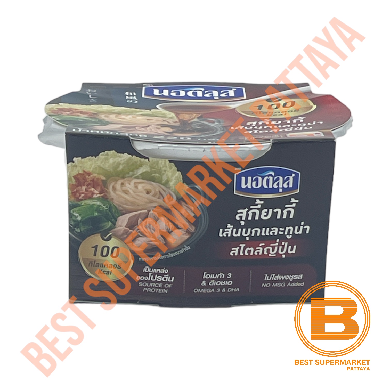 นอติลุส สุกี้ยากี้เส้นบุกและทูน่า สไตล์ญี่ปุ่น 220 กรัม Nautilus Sukiyaki with Konjac and Tuna 220 g.