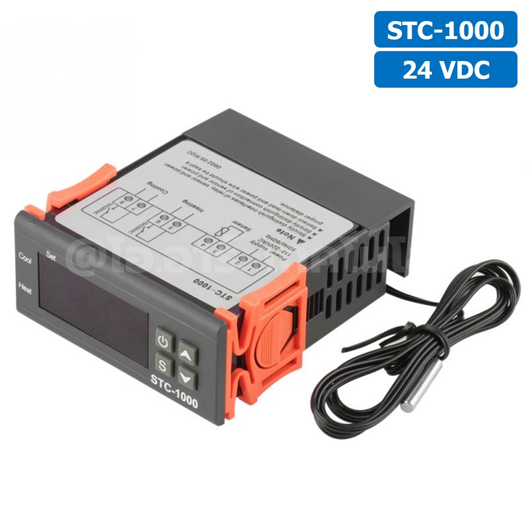 STC-1000 24VDC เครื่องควบคุมอุณหภูมิ Digital Temperature Controller Heating/Cooling Control Thermostat Regulator