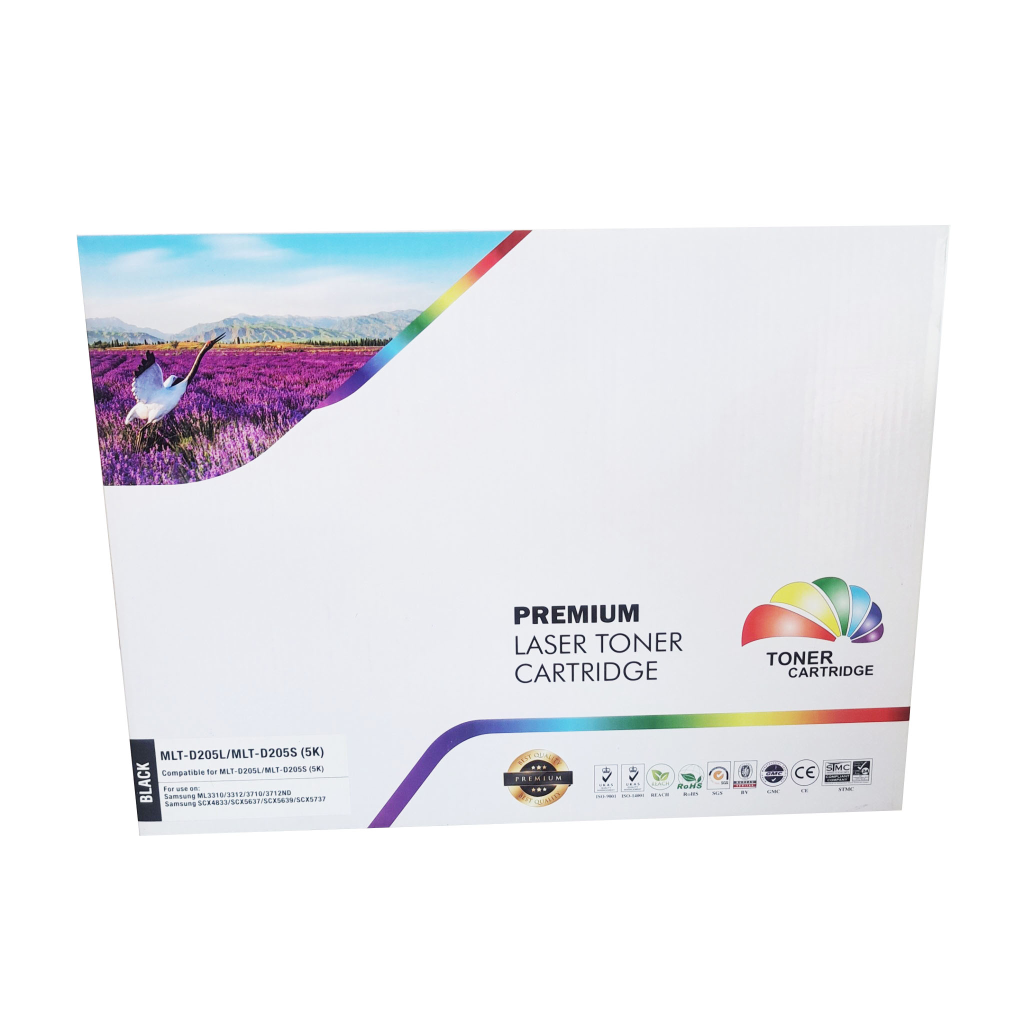 ตลับหมึกเลเซอร์เทียบเท่ารุ่น MLT-D205L/MLT-D205S สำหรับเครื่อง Samsung ML-3310/3312/3710/3712ND SCX4833/SCX5637/ SCX5639/ SCX5737 ปริมาณการพิมพ์ 5% บน A4 : 5,000 แผ่น