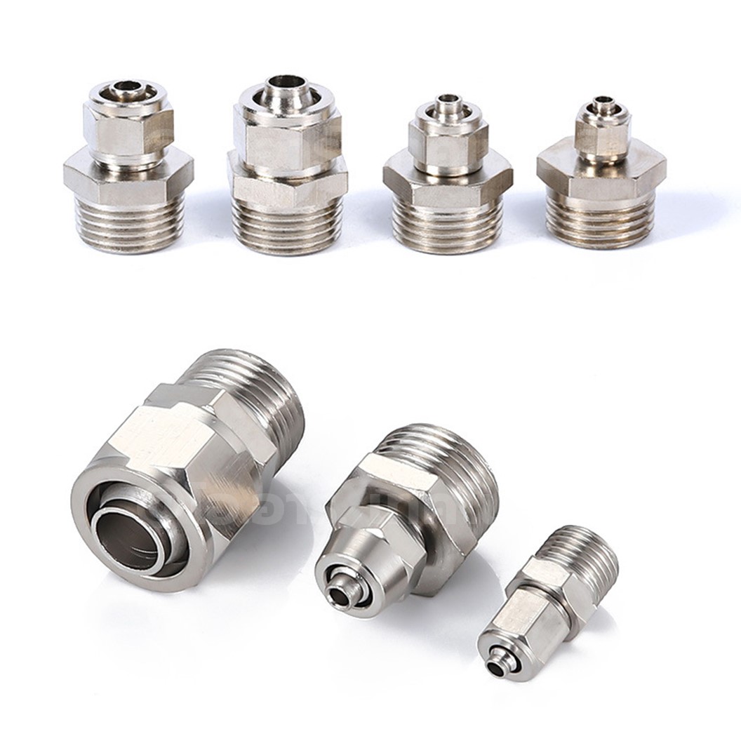 KPC ข้อต่อลมสวมอัด ตรง เกลียวนอก Quick Joint Connector Straight Male Thread ข้อต่อลม แบบสวมอัด เกลียวตัวผู้ Air fitting ข้อต่อตรงเกลียวนอก