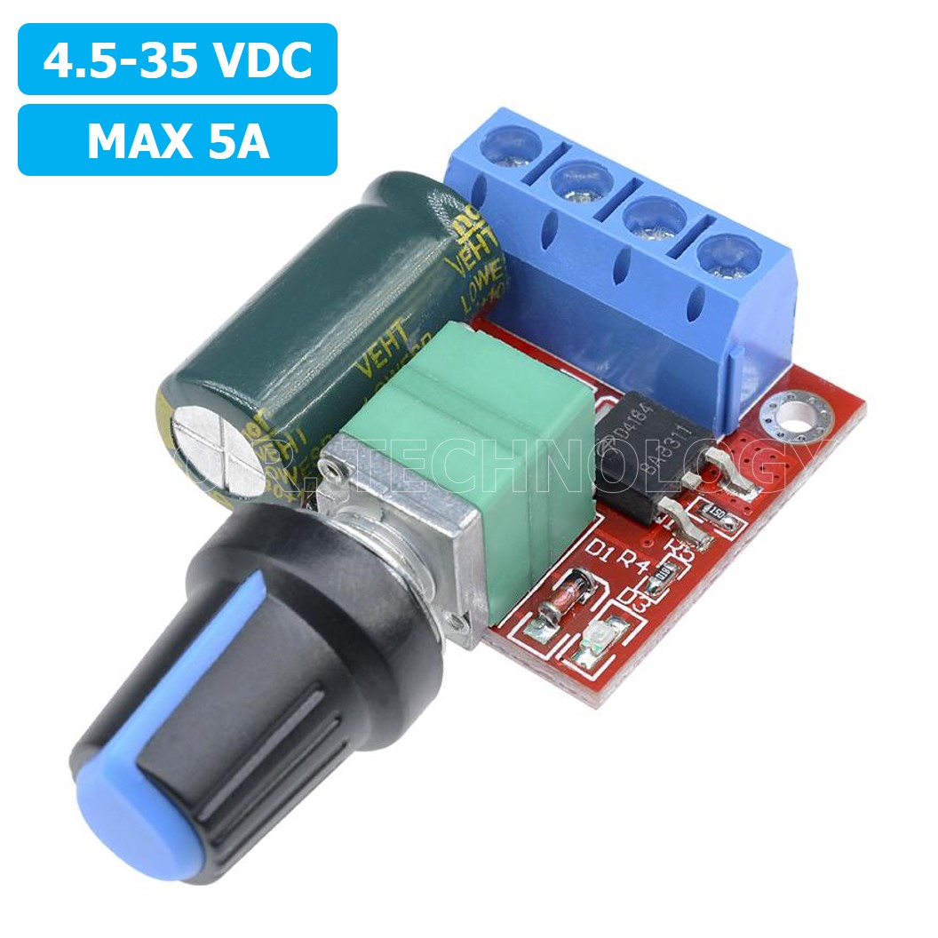 (1ชิ้น) NA486 โมดูลขับมอเตอร์ ควบคุมความเร็ว DC Motor Speed Controller PWM 4.5-35V กระแสสูงสุด 5A
