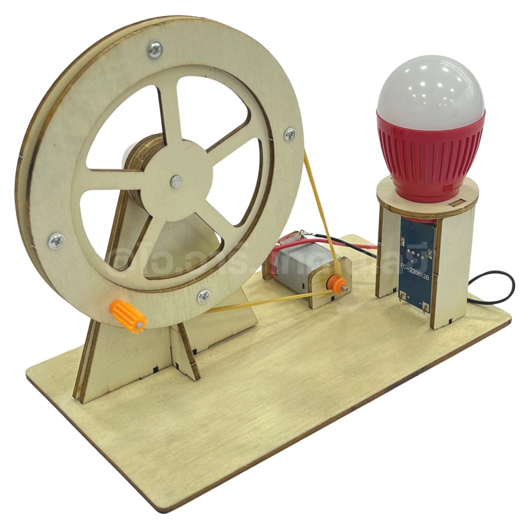 ชุดทดลอง มือหมุนกำเนิดไฟฟ้า ชุดประกอบไม้ Hand Generator Wooden Kit STEM Education ของเล่นเสริมทักษะ เสริมพัฒนาการ