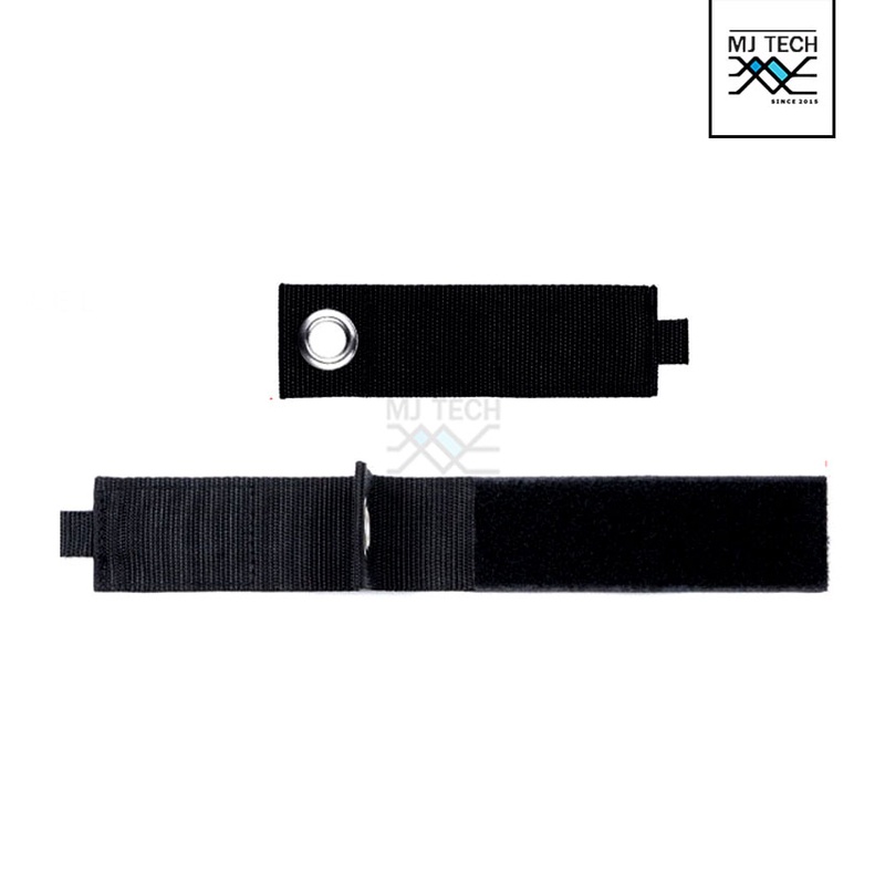 สายรัดผ้าสีดำ ที่รัดสายแบบผ้า สำหรับห้อยจัดเก็บสายไฟ สายอุปกรณ์