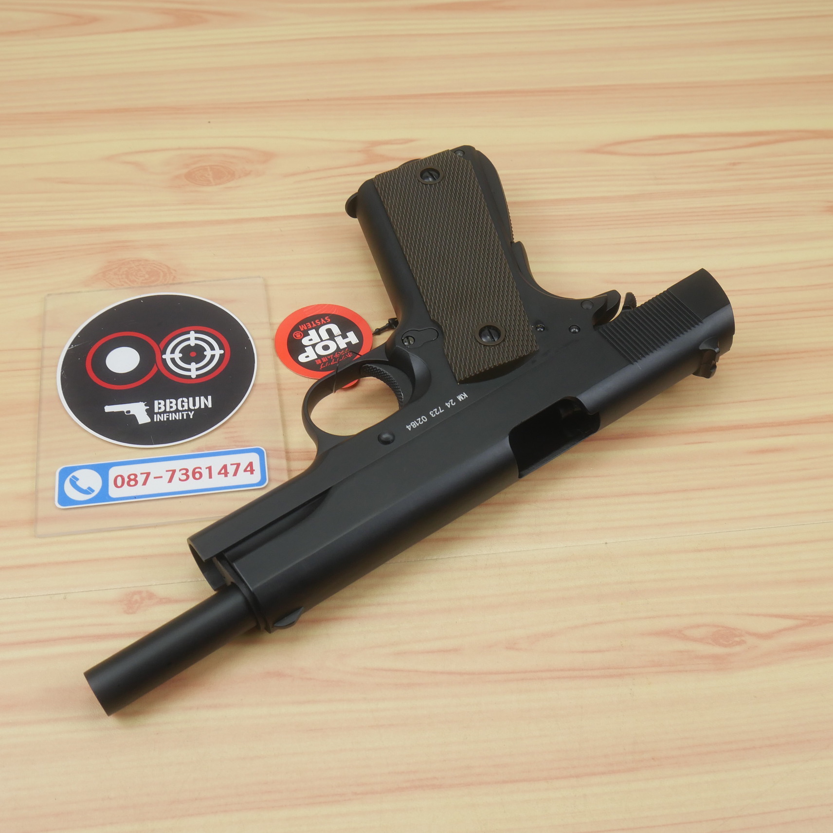 บีบีกันอัดแก๊ส Colt M1911 A1 Double Bell 723 สีดำ BB GUN