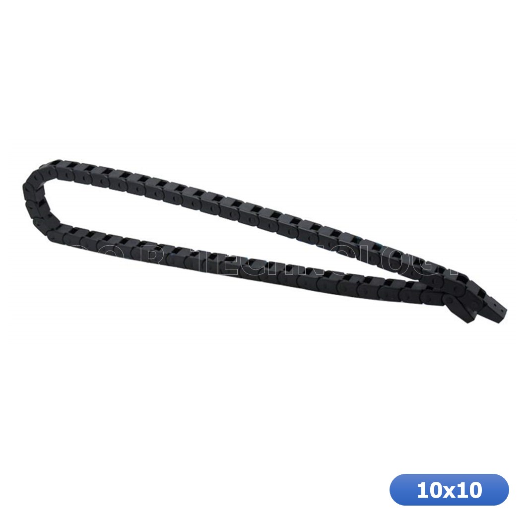 (1ชิ้น) NC028 รางสายไฟ กระดูกงู รางกระดูกงูร้อยสายไฟ Drag chain engraving machine ขนาด 10x10 R18