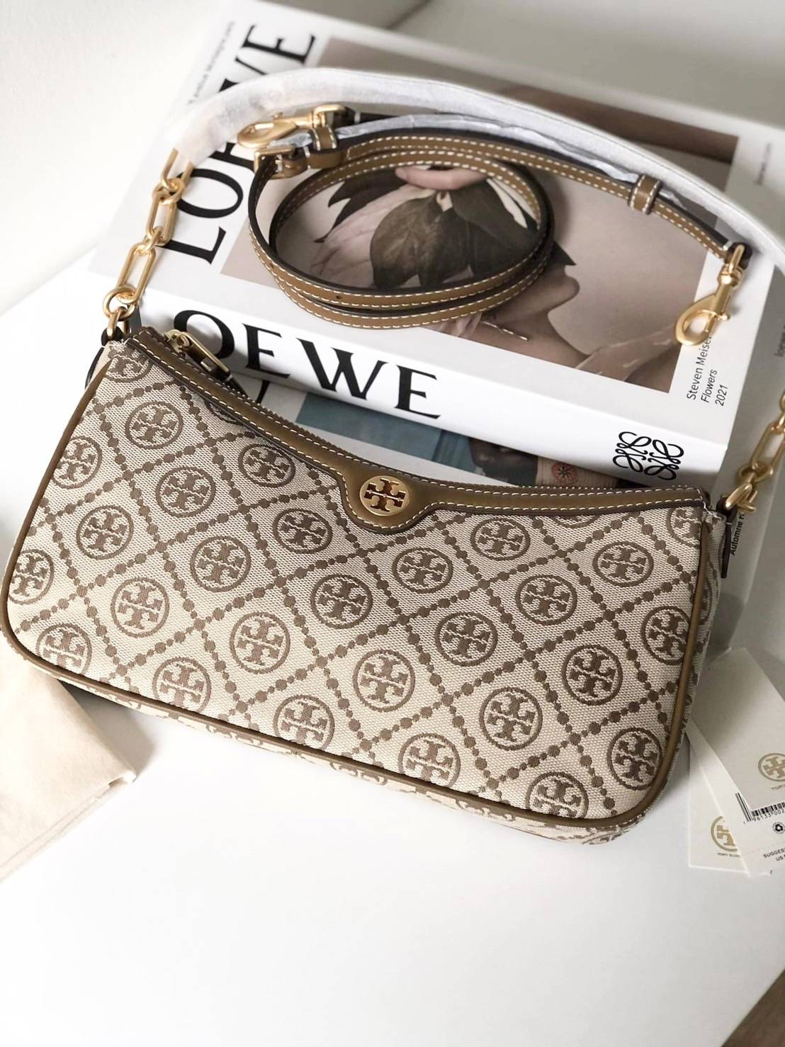 TORY BURCH T MONOGRAM STUDIO BAG