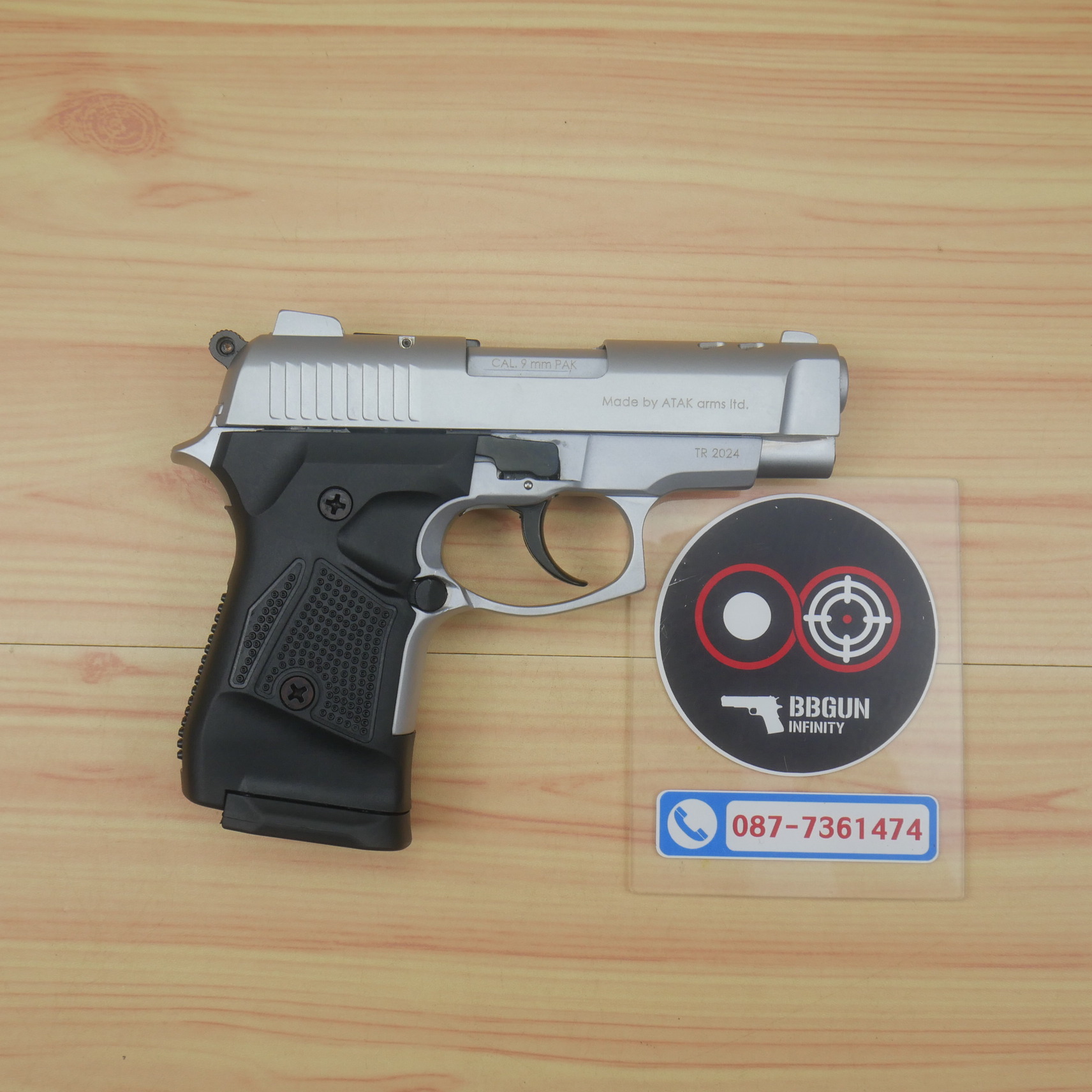 Blank GUN Zoraki 2914 - TD เงินด้าน แบลงค์กัน Semi Auto (แถมกล่องปืน)