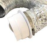 Citylights ท่อลม ท่อลมระบายอากาศ ขนาด 4 นิ้ว 100 mm ยาว 4 m ชนิด อลูมิเนียม ฟอยล์ ยืดหยุ่น พร้อมเข็มขัดรัดท่อ 2 ชิ้น และ ข้อต่อ ABS 4 เข้าผนัง