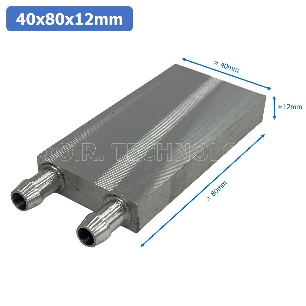 (1ชิ้น) NA562 บล็อกน้ำระบายความร้อน ขนาด 40x80x12mm บล็อกน้ำ อลูมิเนียมบล็อก Water Cooling Head Water Cooling Plate Aluminium block 40*80*12mm แผ่นร้อนเย็น