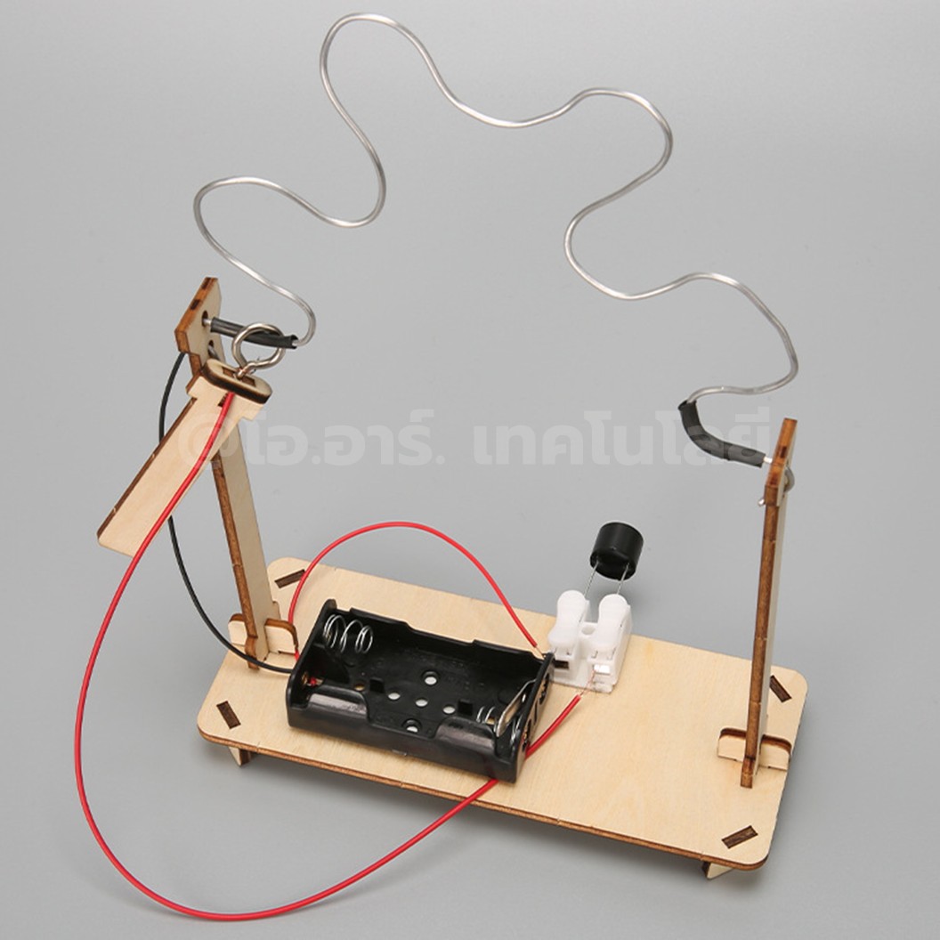 T-M108 ชุดประกอบไม้ เกมขดลวดไฟฟ้า Electric Coil game Wooden Kit STEM Education ของเล่นเสริมทักษะ เสริมพัฒนาการ ชุดเรียนรู้ ชุดทดลอง เกมลวดไฟฟ้า