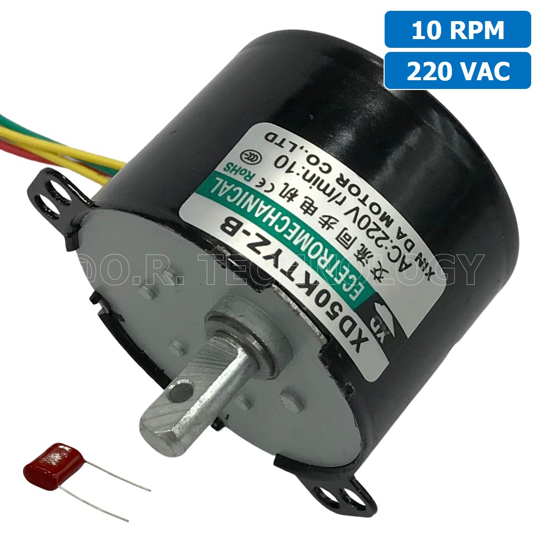 (1ชิ้น) XD50KTYZ-B 10 RPM ซิงโครนัสมอเตอร์ มอเตอร์ไฟฟ้ากระแสสลับ AC Synchronous Gear Motor มอเตอร์ทดเฟือง
