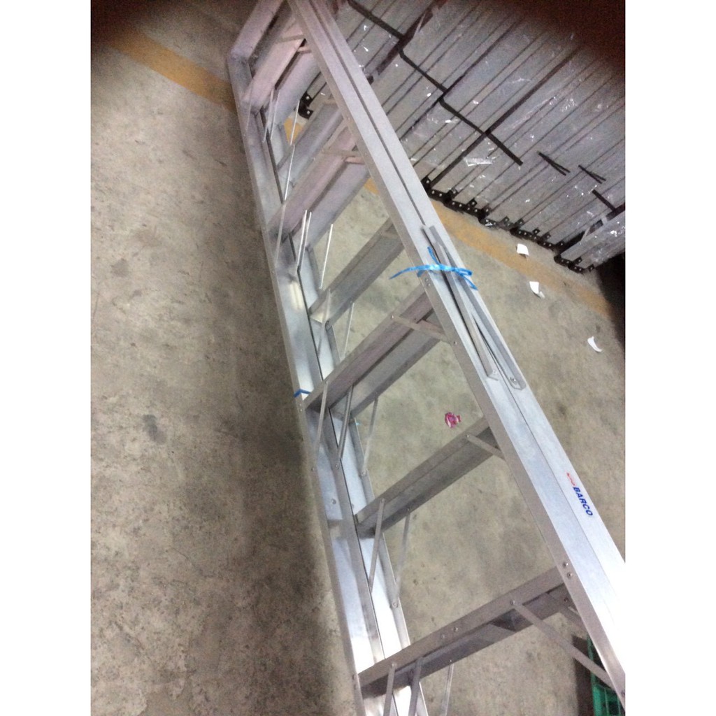 บันไดอลูมิเนียม 7-10 ขั้น ขาใหญ่ขึ้น-ลงได้ 2 ทาง รุ่นหนาพิเศษ BARCO (ราคารวมแวท) บันไดพับได้อลูมิเนียม บันไดพับ